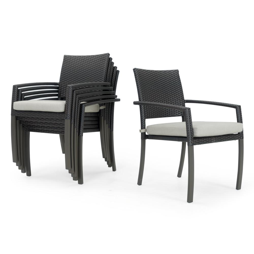 PortofinoÃ‚Â® Casual Set of 6 SunbrellaÃ‚Â® Outdoor Dining Chairs - Dove